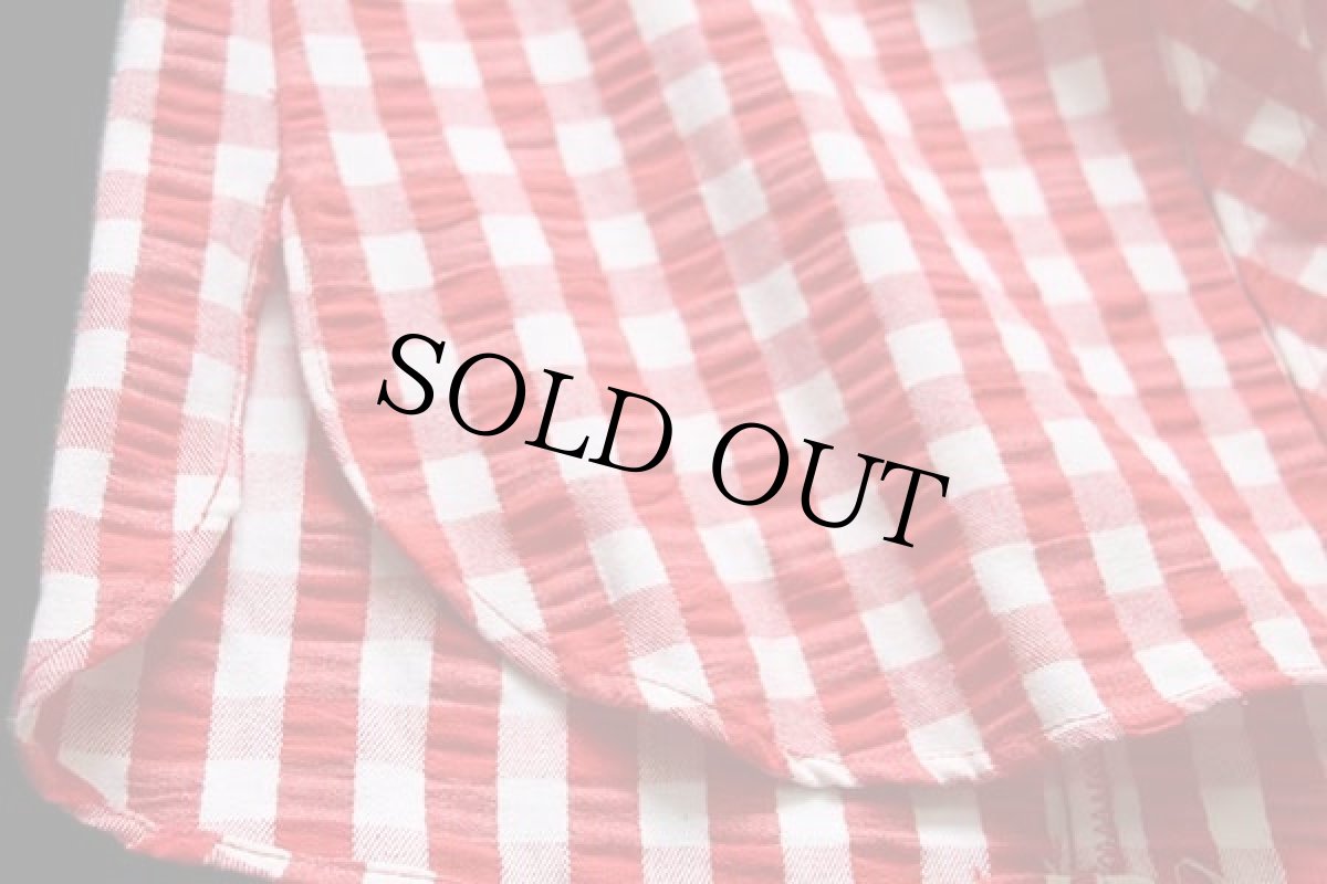 画像7: 70s Bobbie Brooks ギンガムチェック シャツ 赤×白 (7)