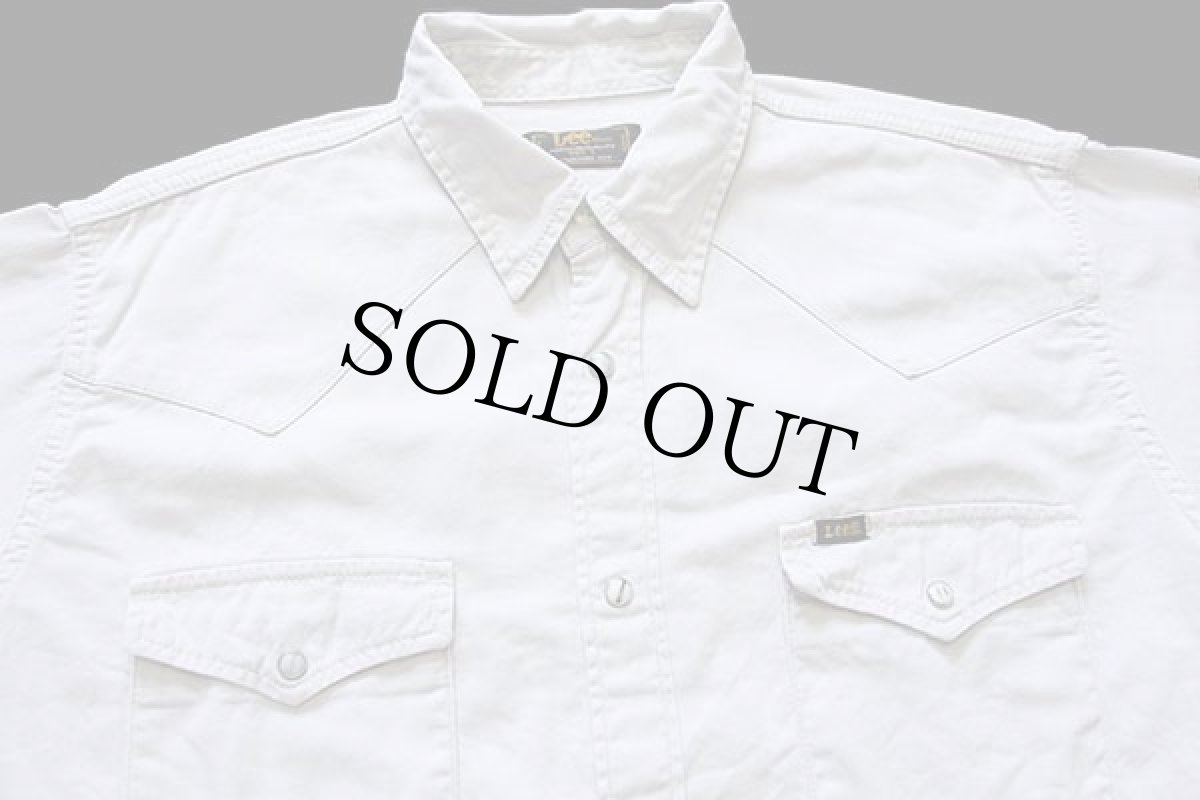 画像3: Leeリー コットンツイル ウエスタンシャツ オフホワイト L★ユーロ (3)
