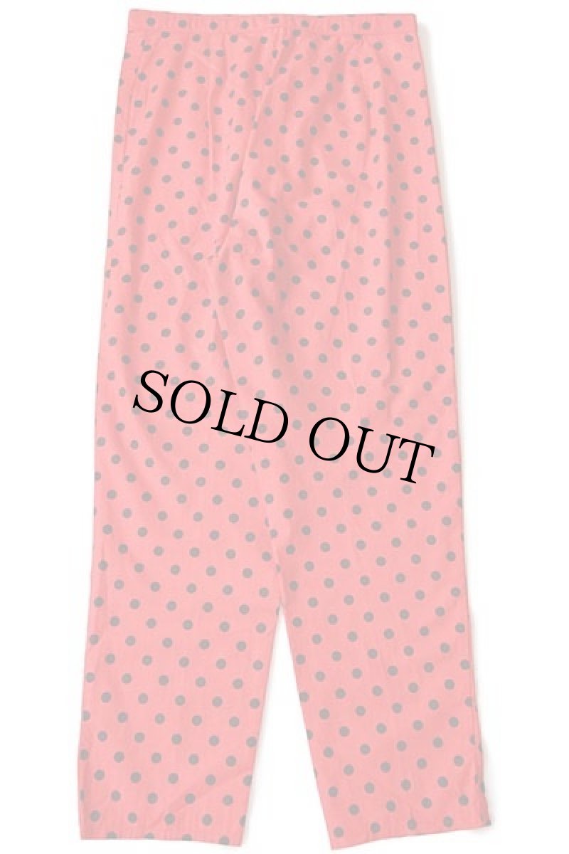 画像3: 80s ハンドメイド ドット柄 コットンパンツ 赤×黒 w31 (3)