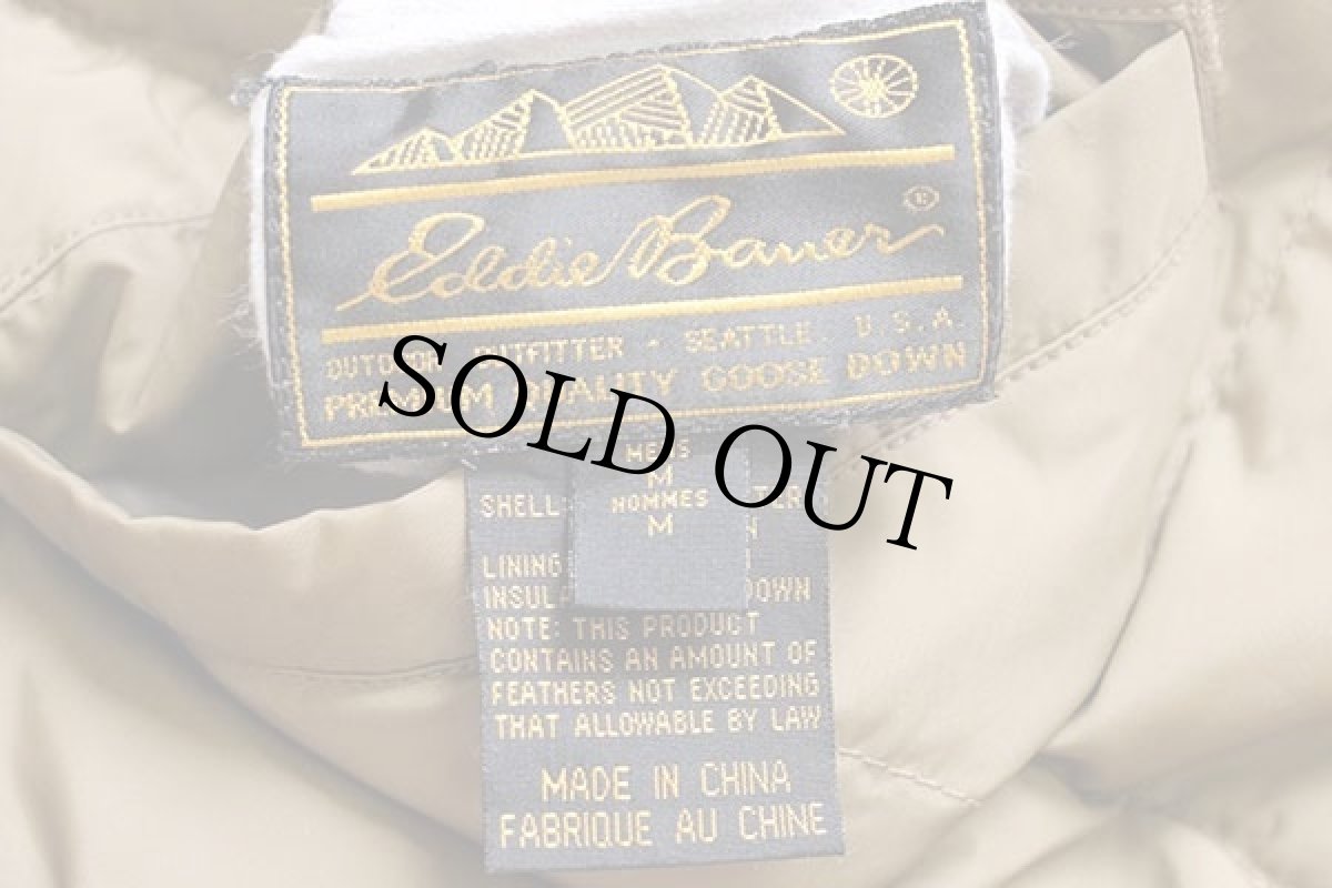 画像4: 90s EddieBauerエディーバウアー リバーシブル ダウンベスト ブラウン×赤 M (4)