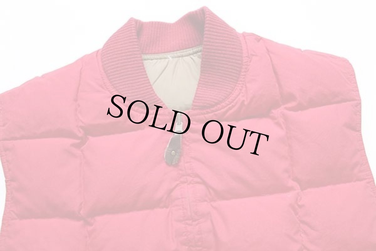 画像7: 90s EddieBauerエディーバウアー リバーシブル ダウンベスト ブラウン×赤 M (7)