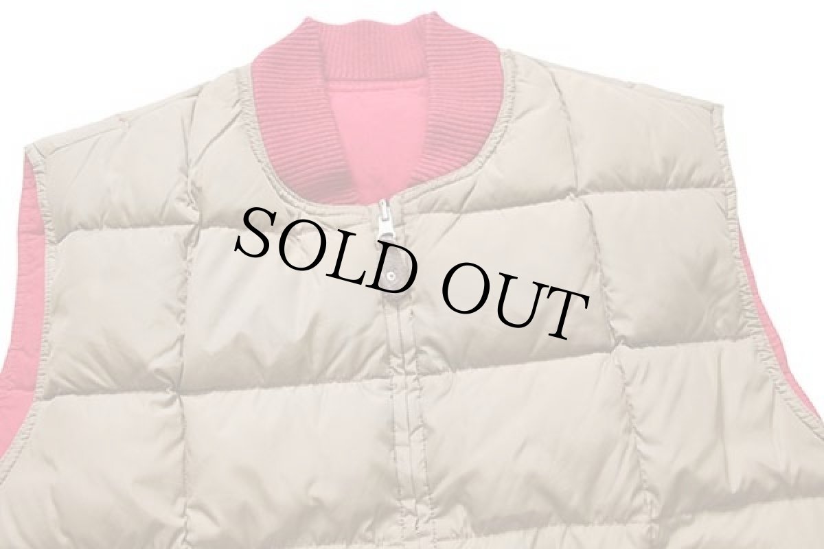 画像3: 90s EddieBauerエディーバウアー リバーシブル ダウンベスト ブラウン×赤 M (3)