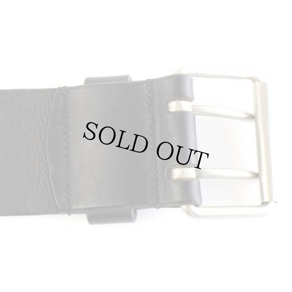 画像6: USA製 ラルフローレン ダブルホール 太レザーベルト ブラック M★1475 (6)