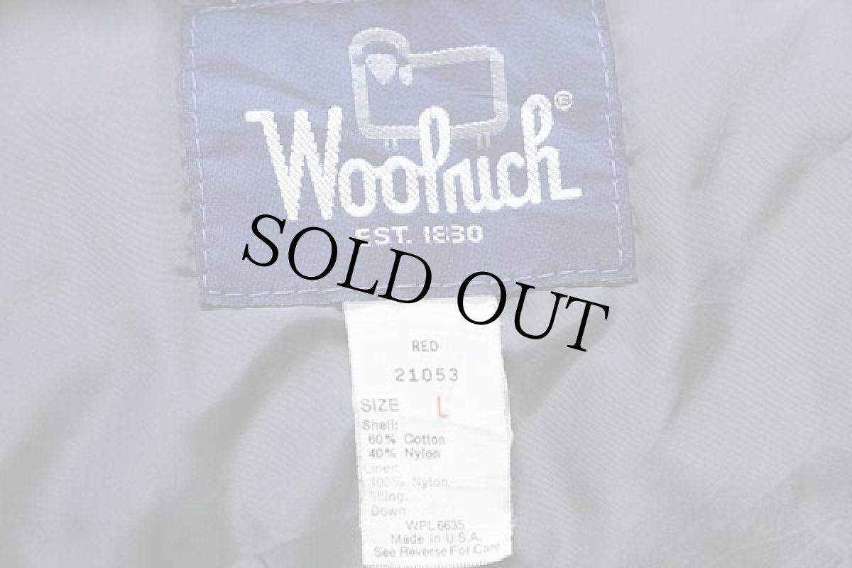 画像4: 80s USA製 Woolrichウールリッチ 60/40 ダウンベスト 赤 L (4)