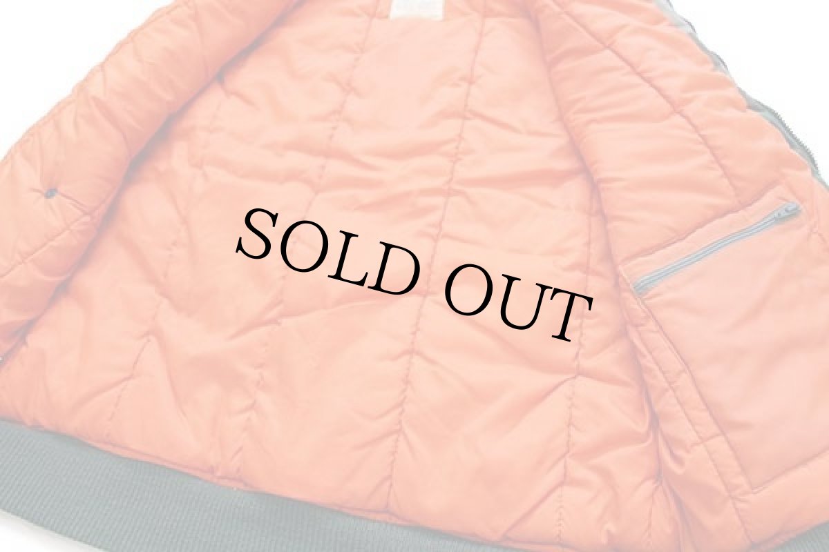 画像5: 80s USA製 ALPHAアルファ ウッドランドカモ スタンドカラー パッチ付き 中綿入り コットン フライトベスト XL (5)