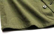 画像5: 70s 米軍 U.S.ARMY ウールシャツ オリーブグリーン S (5)