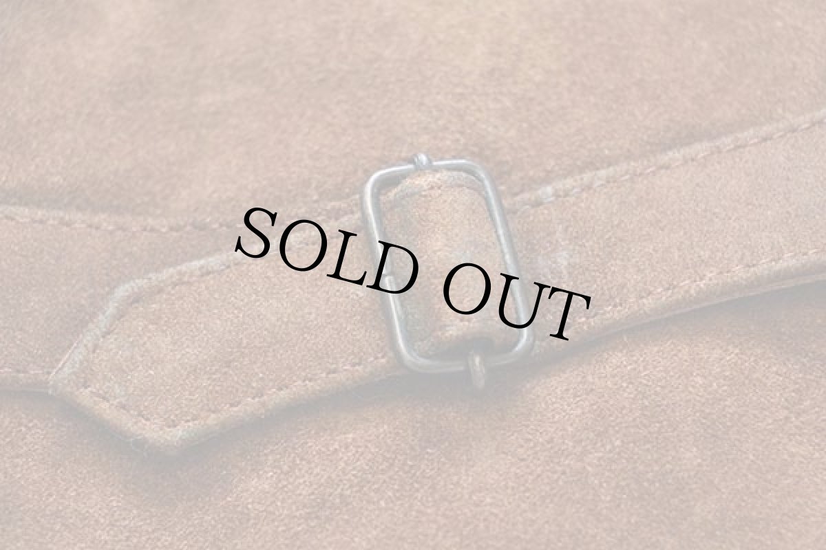 画像6: FASHION MILAN スエード レザーベスト 茶 L (6)