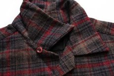 画像5: 60s PENDLETONペンドルトン チェック ウール オープンカラーシャツ S (5)