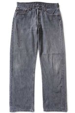 画像2: 90s USA製 Levi'sリーバイス 501 先染め ブラック デニムパンツ w33 (2)