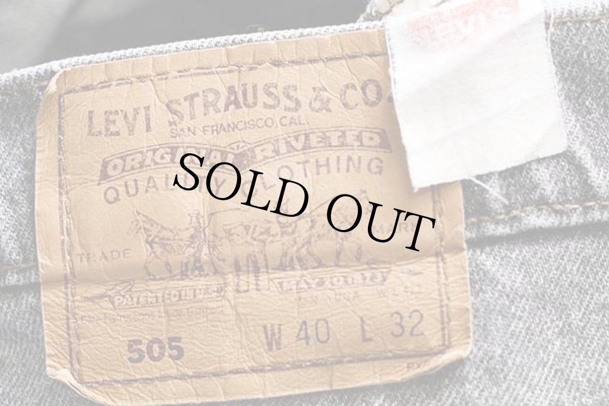 画像6: 90s USA製 Levi'sリーバイス 505 先染め ブラック デニムパンツ w40 L32 (6)