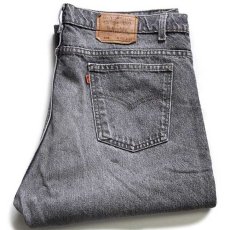 画像1: 90s USA製 Levi'sリーバイス 505 先染め ブラック デニムパンツ w40 L32 (1)