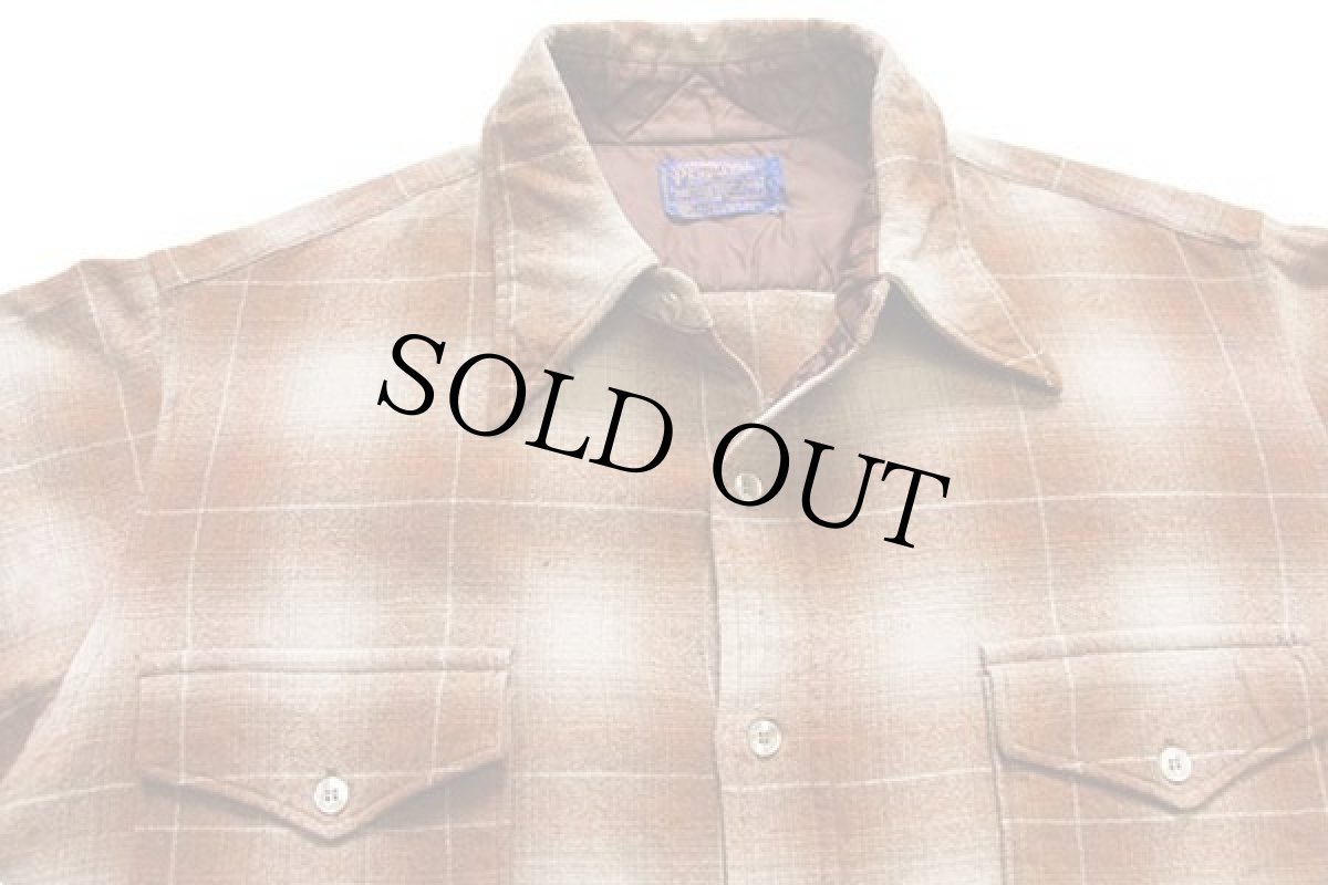 画像3: 70s USA製 PENDLETONペンドルトン オンブレチェック ウールシャツ 17 (3)