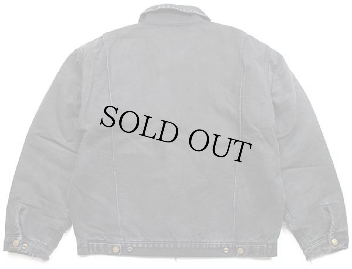 画像2: 90s Dickiesディッキーズ ブランケットライナー ダック地 ワークジャケット ボロ 黒 M (2)