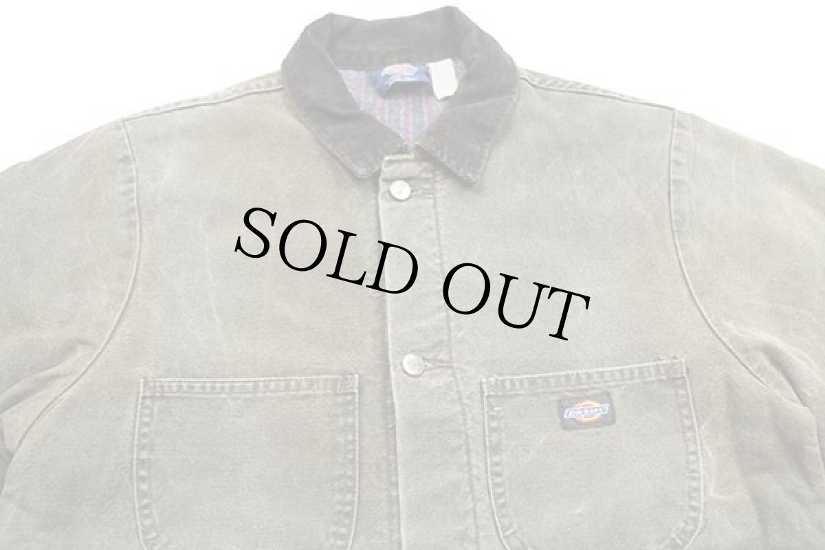 画像3: 90s メキシコ製 Dickiesディッキーズ ブランケットライナー ダック地 カバーオール 焦げ茶 M (3)