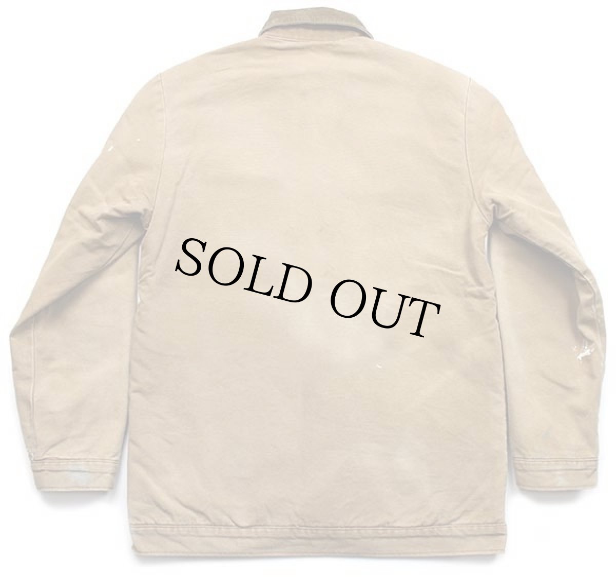 画像2: USA製 POINTERポインター ブランケットライナー ダック地 カバーオール ペンキ飛び 茶 S (2)