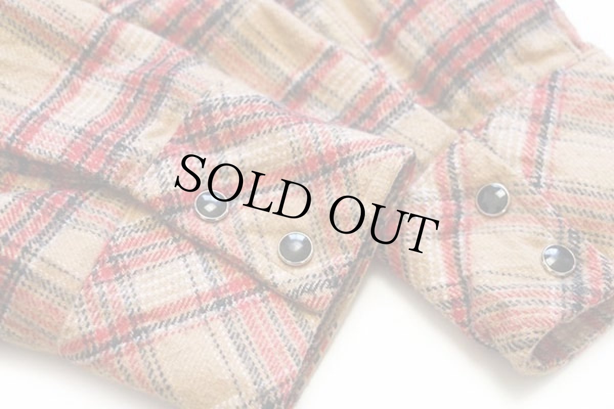 画像6: 80s USA製 Wranglerラングラー チェック ウエスタン フランネルシャツ XL (6)