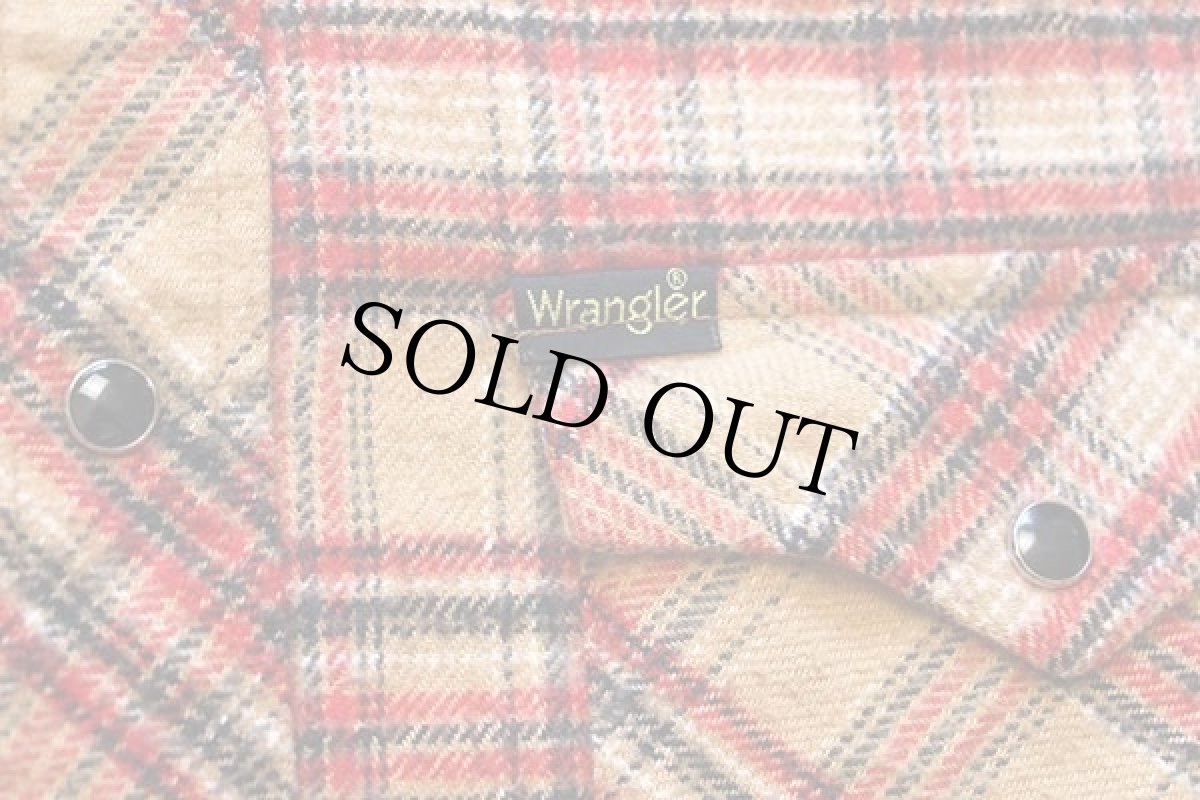 画像5: 80s USA製 Wranglerラングラー チェック ウエスタン フランネルシャツ XL (5)