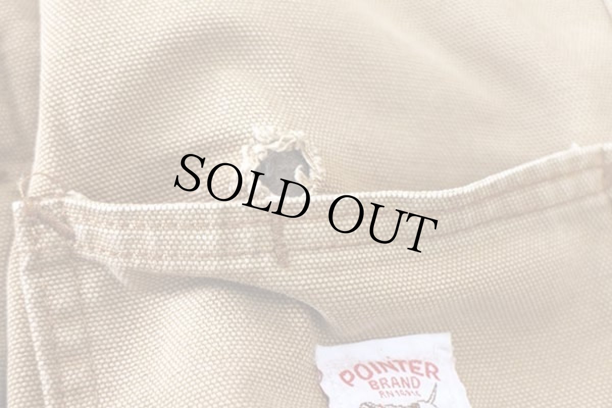 画像10: USA製 POINTERポインター ブランケットライナー ダック地 カバーオール ペンキ飛び 茶 S (10)