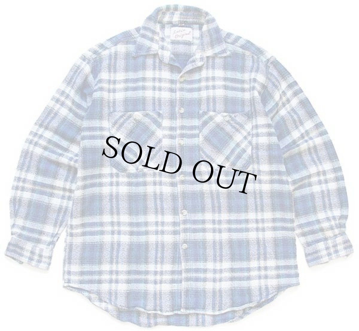 画像1: 90s Latin Original Shirts チェック コットン アムンゼン ネルシャツ L (1)
