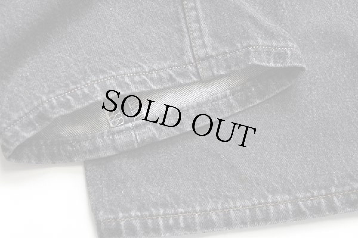 画像8: 90s スペイン製 Levi'sリーバイス 501 先染め ブラック デニムパンツ w40 L36★ユーロ (8)