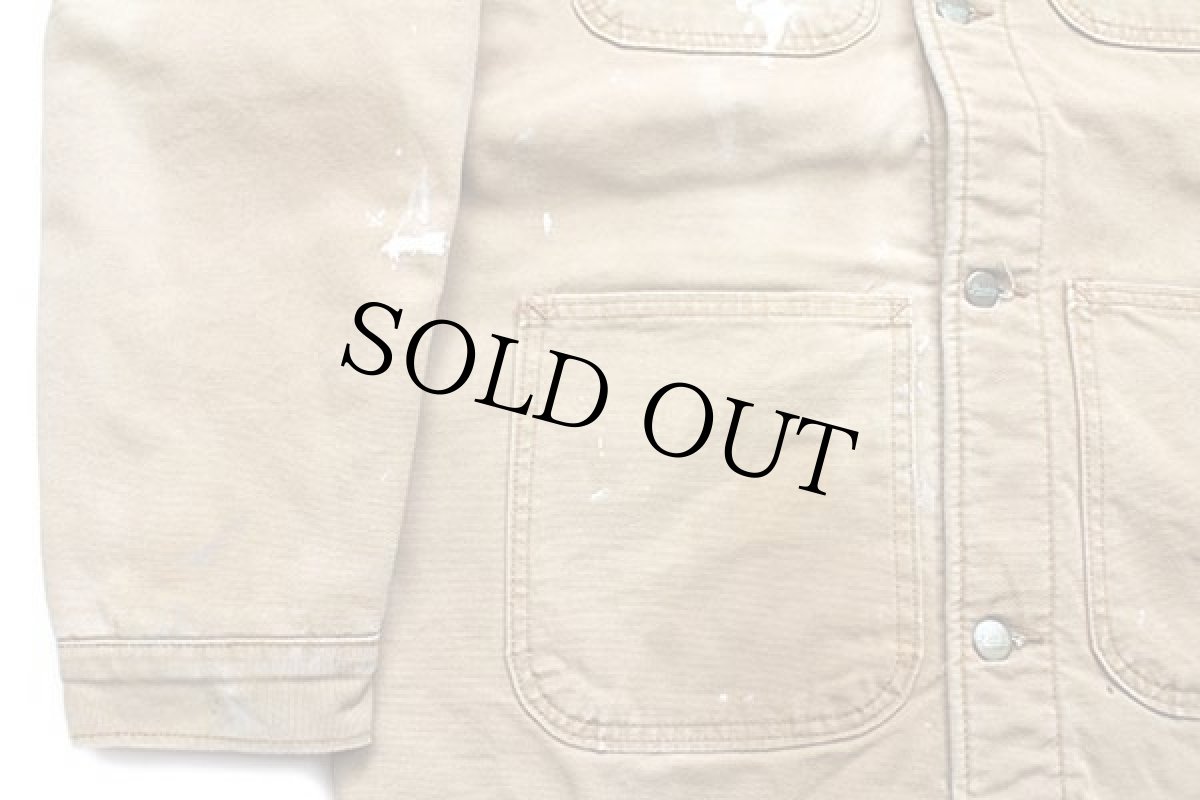 画像7: USA製 POINTERポインター ブランケットライナー ダック地 カバーオール ペンキ飛び 茶 S (7)