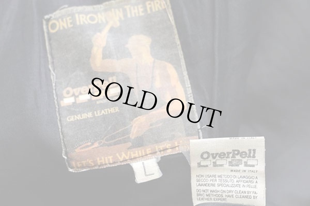 画像5: 90s イタリア製 OverPell ワーク レザーベスト 焦げ茶 L (5)