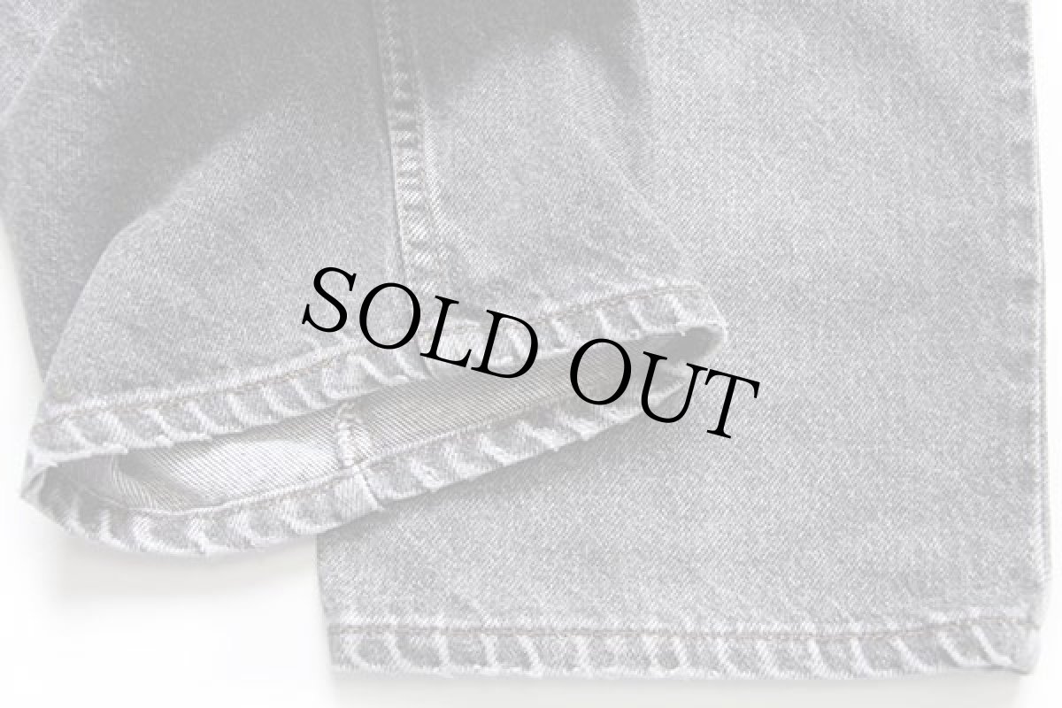 画像8: 90s USA製 Levi'sリーバイス 505 先染め ブラック デニムパンツ w40 L32 (8)