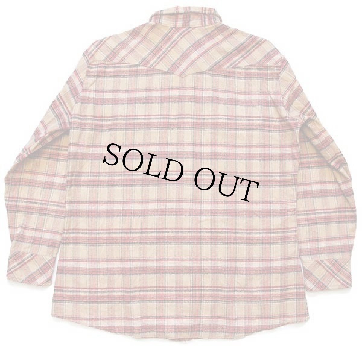 画像2: 80s USA製 Wranglerラングラー チェック ウエスタン フランネルシャツ XL (2)