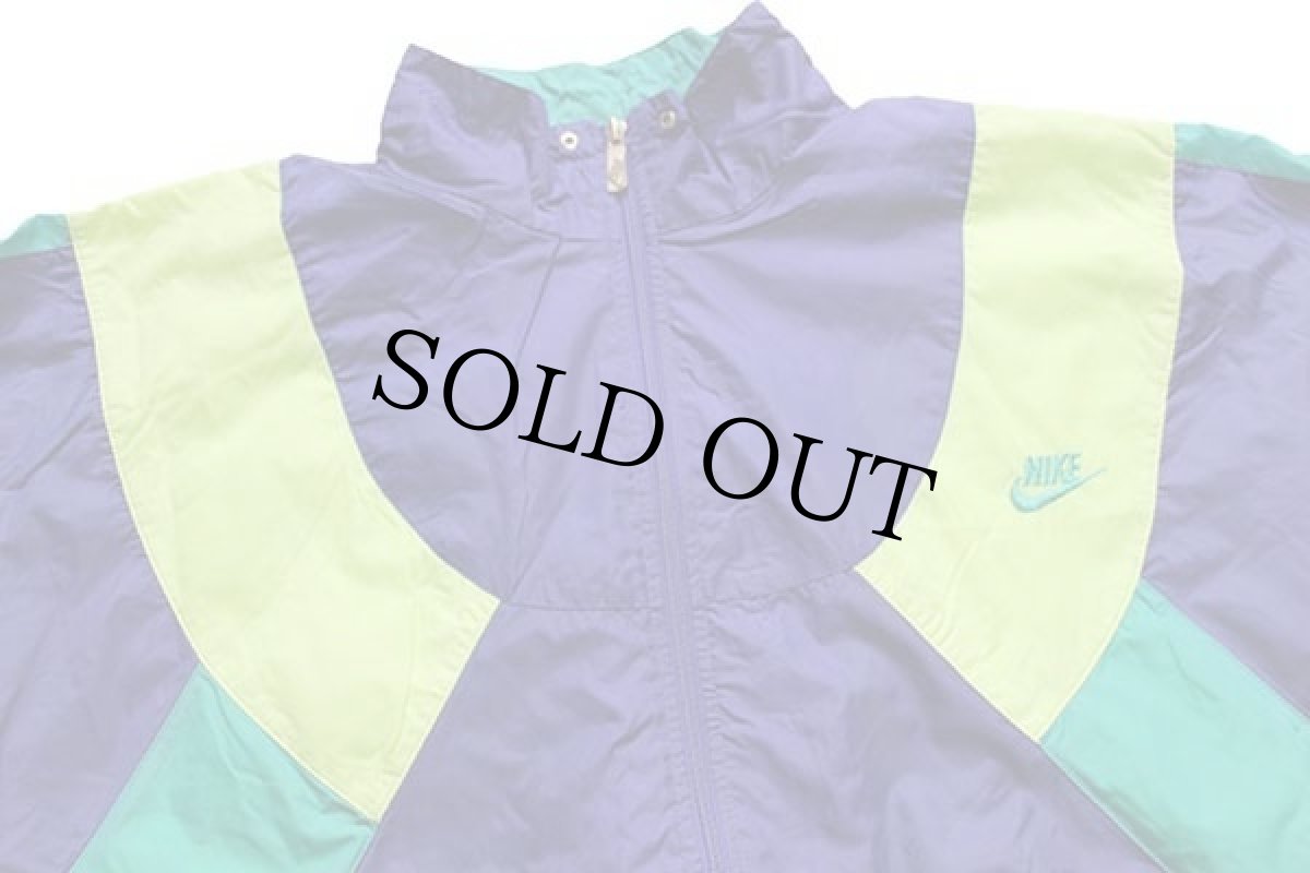 画像3: 90s NIKEナイキ マルチカラー 切り替え ナイロンジャケット 蛍光 M (3)
