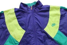 画像3: 90s NIKEナイキ マルチカラー 切り替え ナイロンジャケット 蛍光 M (3)