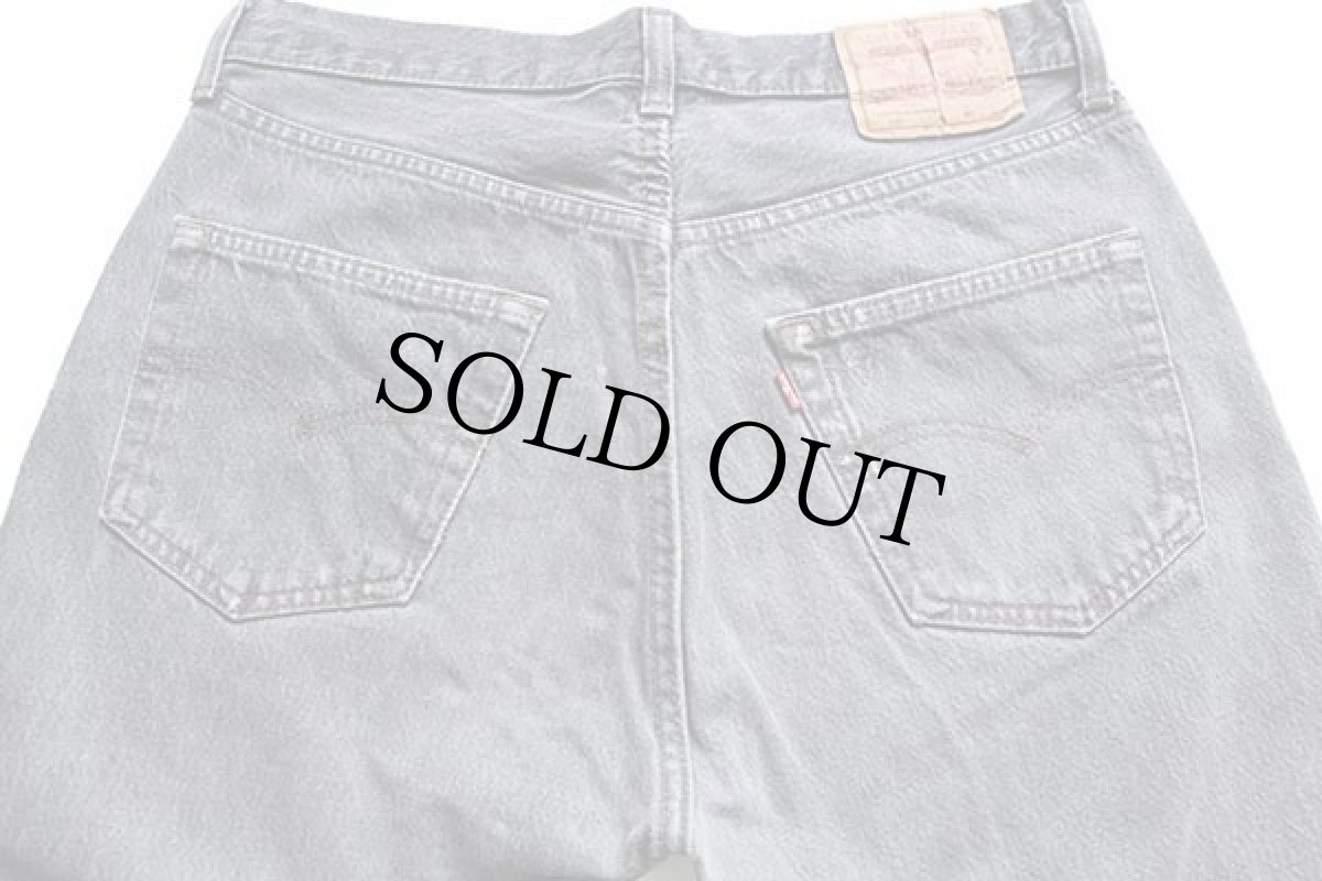 画像5: 90s USA製 Levi'sリーバイス 501 先染め ブラック デニムパンツ w33 (5)