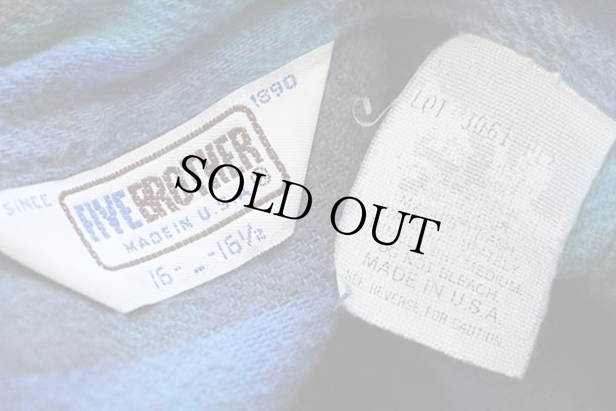 画像4: 80s USA製 FIVE BROTHERファイブブラザー チェック コットン フランネルシャツ L (4)