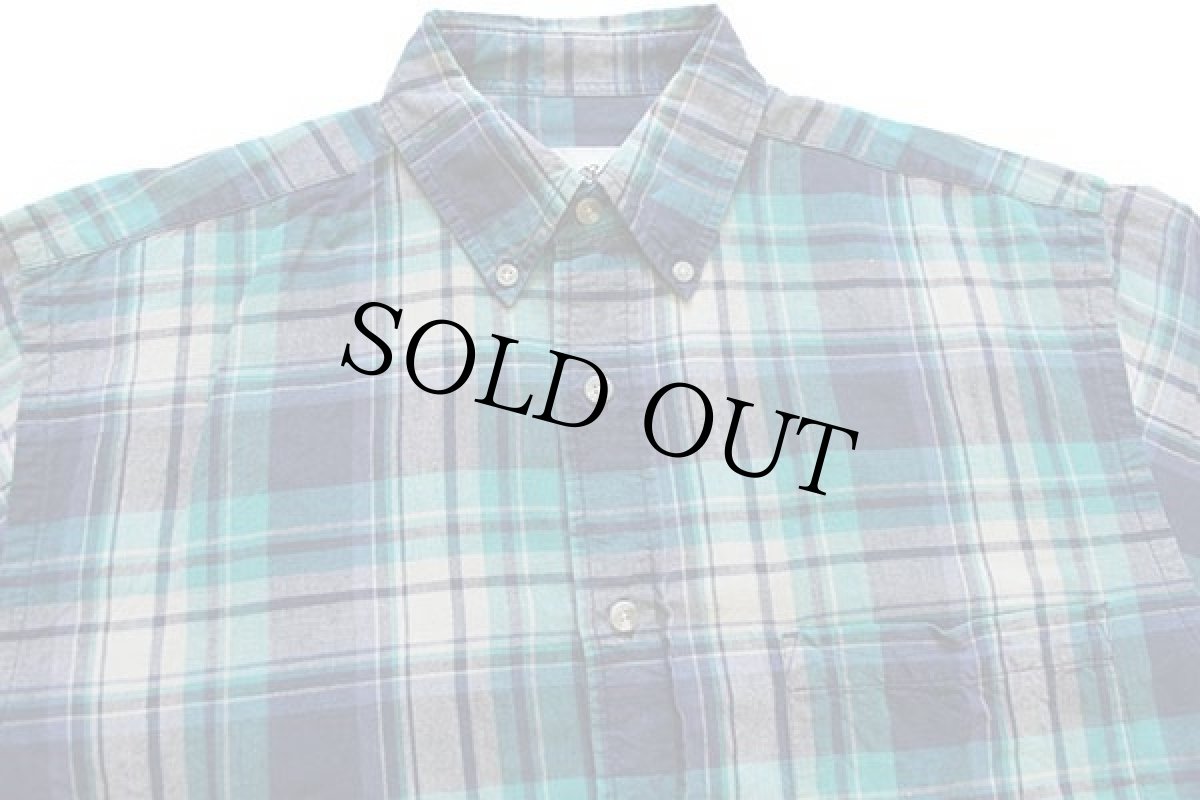 画像3: 90s EddieBauerエディーバウアー マドラスチェック ボタンダウン リネン×コットンシャツ (3)