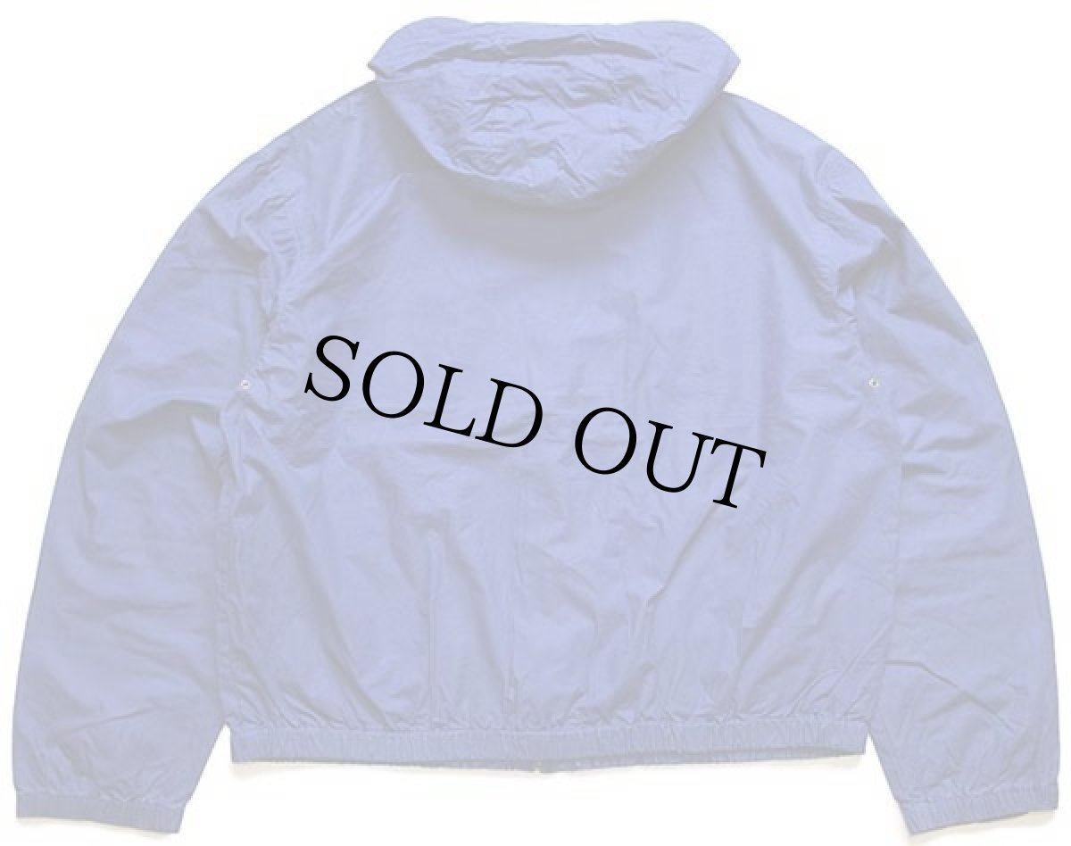 画像2: 90s ポロ ラルフローレン チンスト&フード付き 無地 コットンポプリン ジャケット 濃青 M (2)