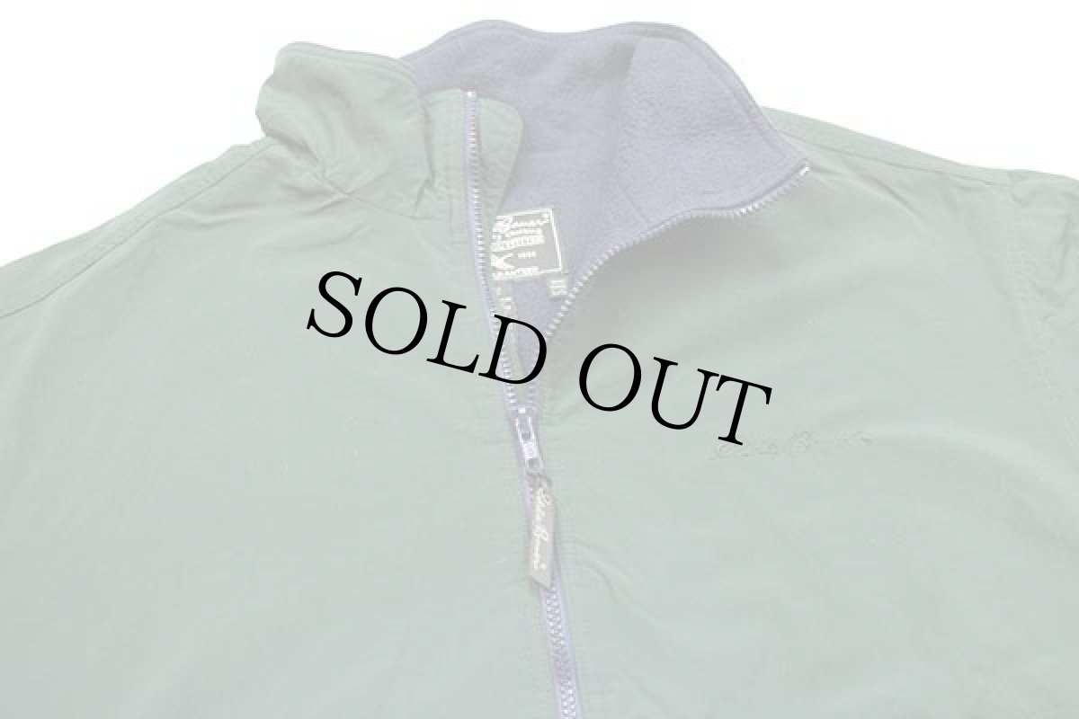 画像3: 00s EddieBauerエディーバウアー ロゴ刺繍 POLARTEC フリースライナー ナイロンジャケット 深緑 L (3)