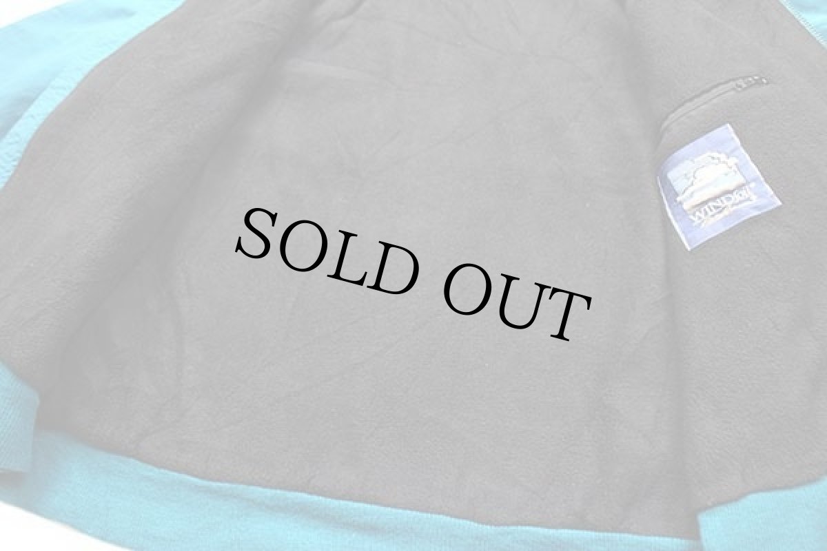 画像5: 90s メキシコ製 EddieBauerエディーバウアー WINDfoil ロゴ刺繍 POLARTEC フリースライナー ナイロンジャケット 青緑 L (5)