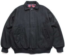 画像2: 90s USA製 SJPD PARKS ENFORCEMENT ポリスカー 刺繍 タータンチェックライナー ウールジャケット 黒 XL (2)