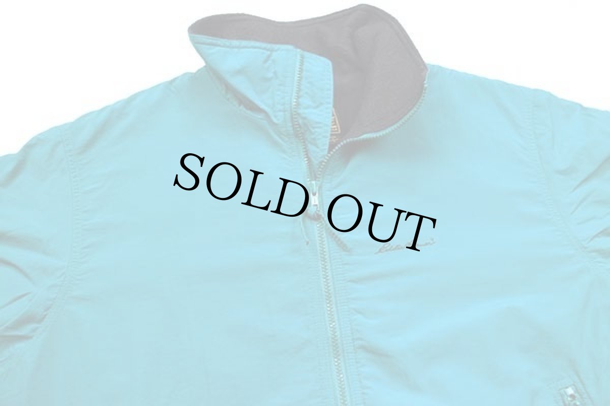 画像3: 90s メキシコ製 EddieBauerエディーバウアー WINDfoil ロゴ刺繍 POLARTEC フリースライナー ナイロンジャケット 青緑 L (3)