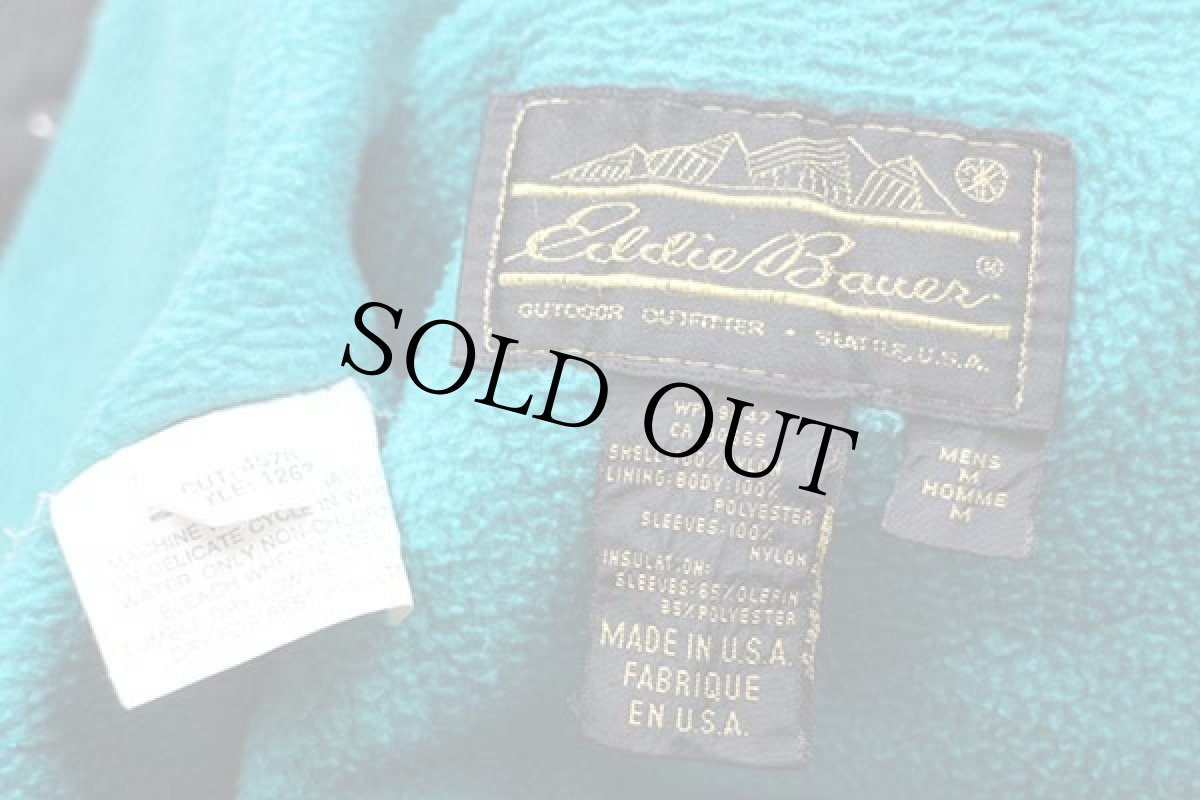 画像4: 80s USA製 EddieBauerエディーバウアー フリースライナー ナイロンジャケット 黒 M (4)