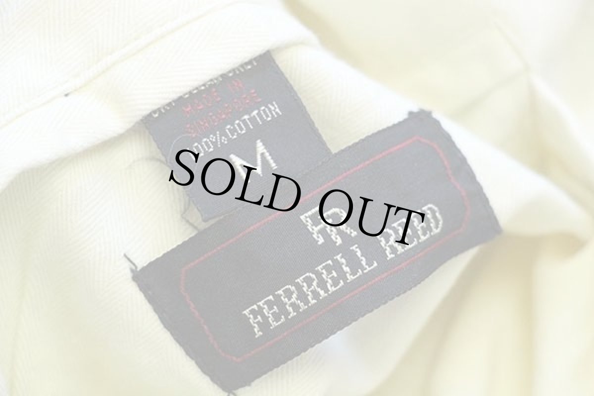 画像5: 90s FERRELL REED ストライプ×無地 HBTヘリンボーンツイル リバーシブル コットンジャケット M (5)