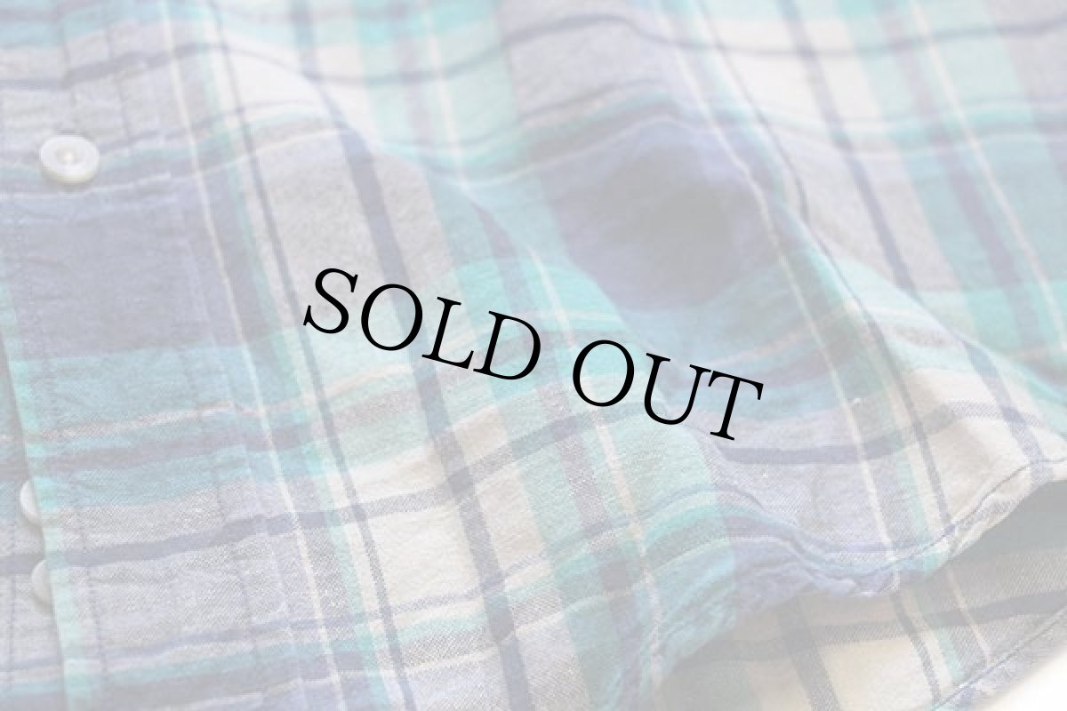 画像5: 90s EddieBauerエディーバウアー マドラスチェック ボタンダウン リネン×コットンシャツ (5)