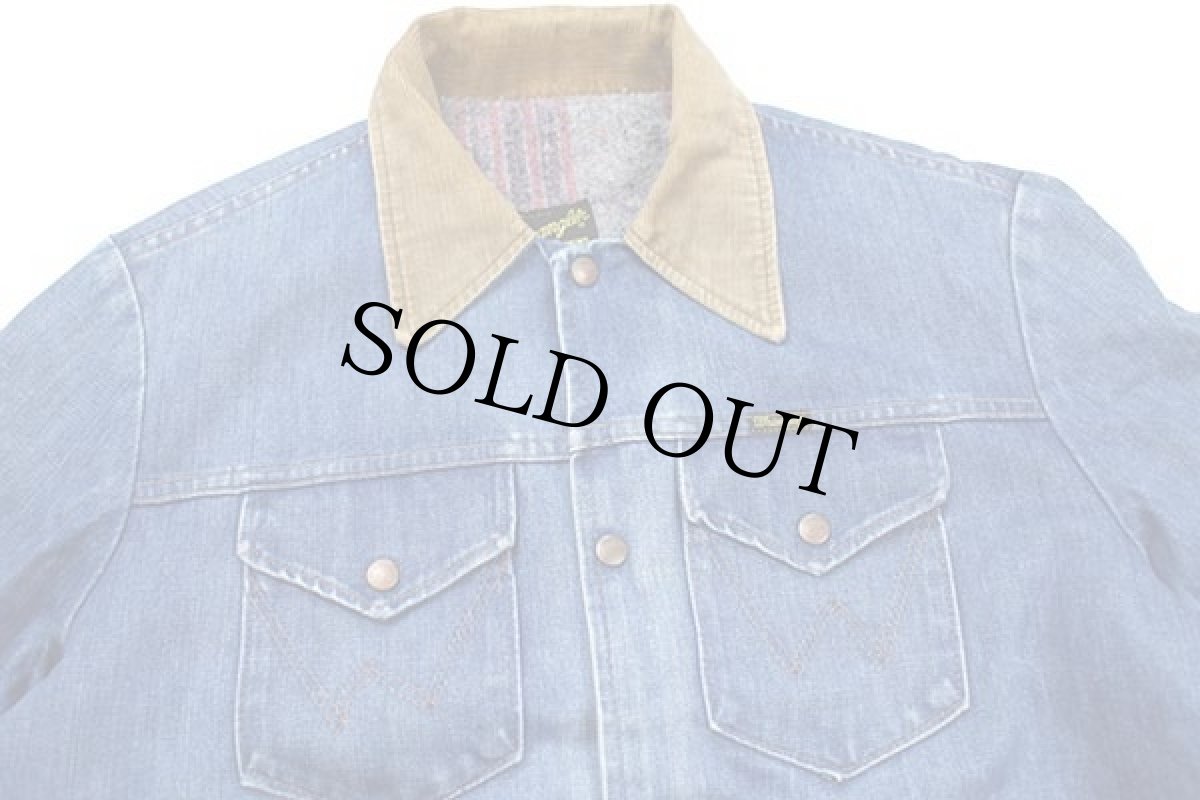 画像3: 70s USA製 Wranglerラングラー JL720NV NO-FAULT ブランケットライナー デニムジャケット 46 (3)