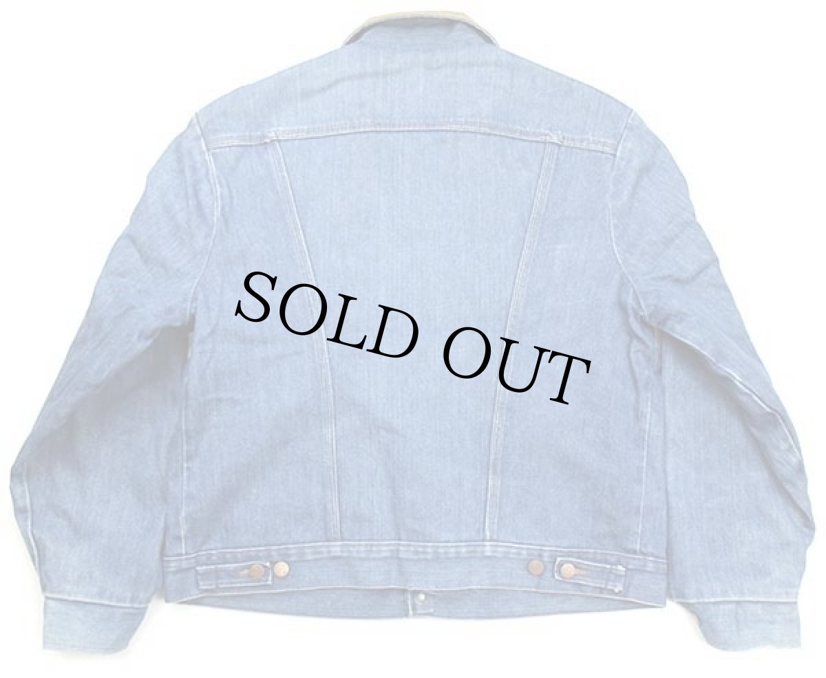 画像2: 70s USA製 Wranglerラングラー JL720NV NO-FAULT ブランケットライナー デニムジャケット 46 (2)