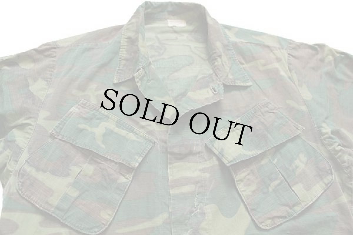 画像3: 60s 米軍 USMC ERDL グリーンリーフカモ ジャングルファティーグジャケット S-L (3)