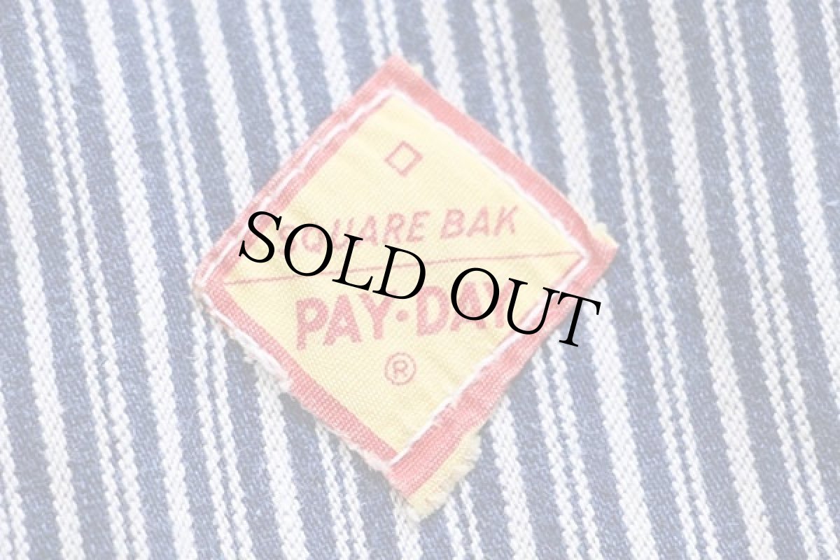 画像5: 50s USA製 PENNEY'S PAYDAY ランダムヒッコリー ストライプ オーバーオール (5)