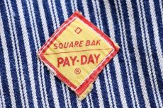 画像5: 50s USA製 PENNEY'S PAYDAY ランダムヒッコリー ストライプ オーバーオール (5)