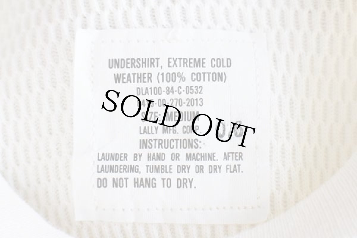 画像5: 80s 米軍 コットン サーマルシャツ ナチュラル M★E (5)