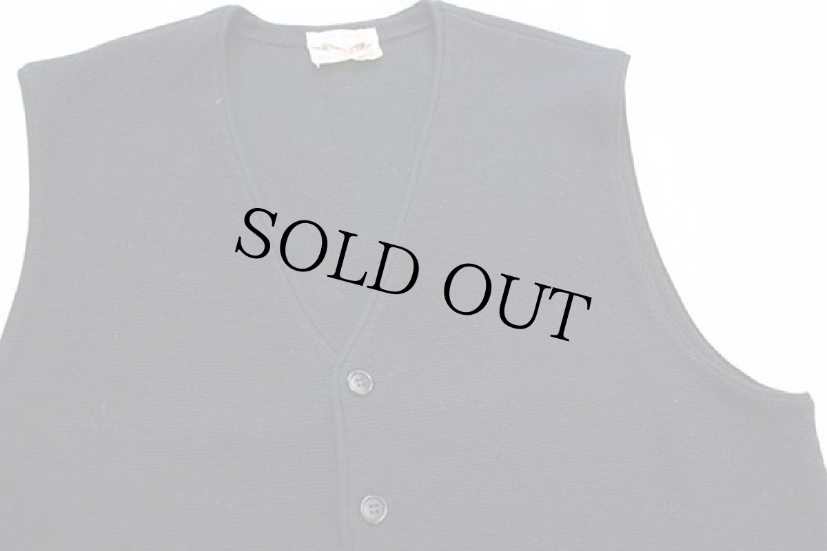 画像3: 70s イタリア製 MOTTI ウールニット ベスト 黒 IV (3)