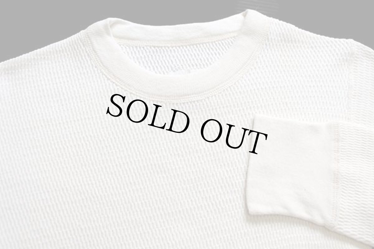 画像4: 80s 米軍 コットン サーマルシャツ ナチュラル M★H (4)