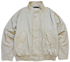 画像1: 90s EddieBauerエディーバウアー ブラックウォッチ タータンチェックライナー コットンポプリン ジャケット ベージュ XL (1)